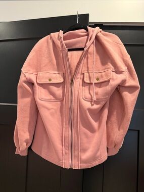 Cozy Pink Fleece Hooded Jacket